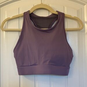 Fabletics Lavender Trinity High Impact Sports Bra